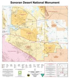 a map of Sonoran Desert National Monument