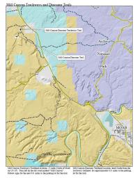 A map of the Mill Canyon Trackway.