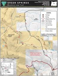 map of Green Springs Mountain Loop Trail
