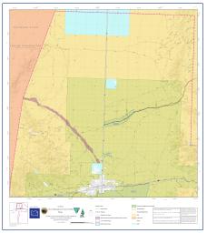 La Posa Travel Management Area Map 1 showing BLM lands, recreation areas, and designated roads north of Quartzsite, Arizona, near the Colorado River.