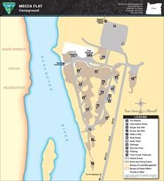 map of Mecca Flat Campground