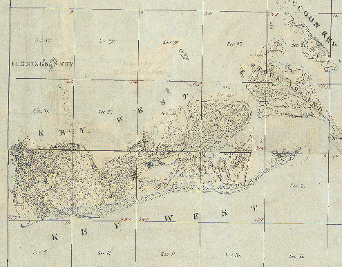 Historical map of Key West