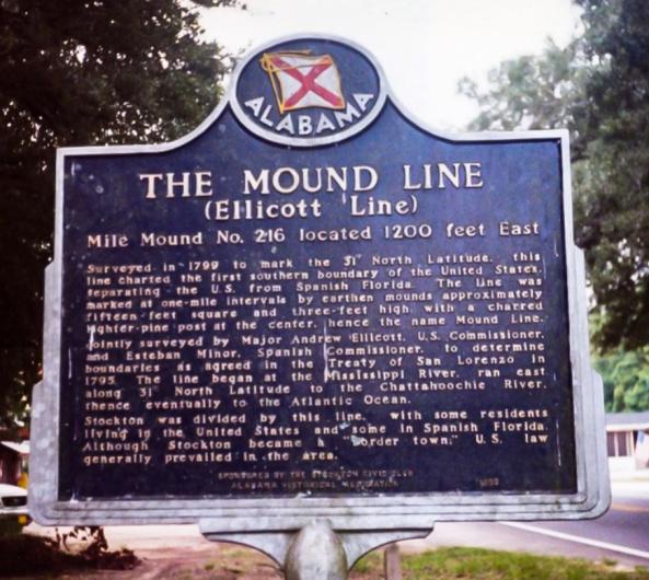 The Mound Line sign