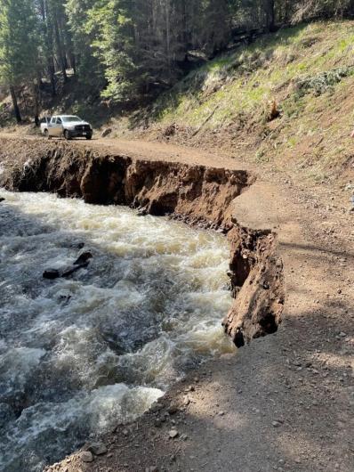 Washout of Eagle Creek Road.