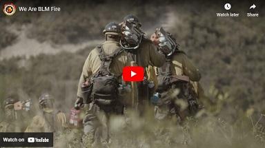 Thumbnail of a youtube video depicting fire fighters walking into a grassy field