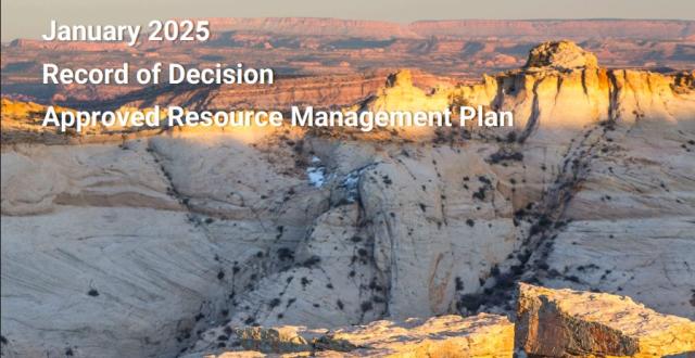 cover of record of decision document showing landscape of grand staircase-escalante national monument