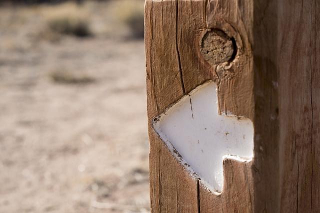 A trail marker on the the El Camino Real de Tierra Adentro National Historic Trail.