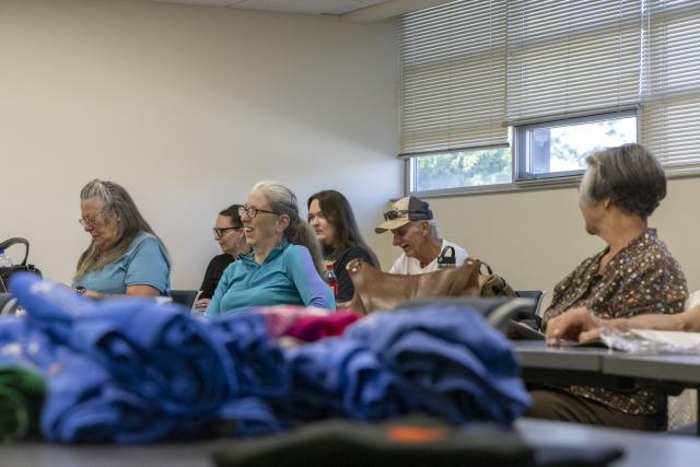 Students listen to the presentation by Eddie Vandenburg at Casper College