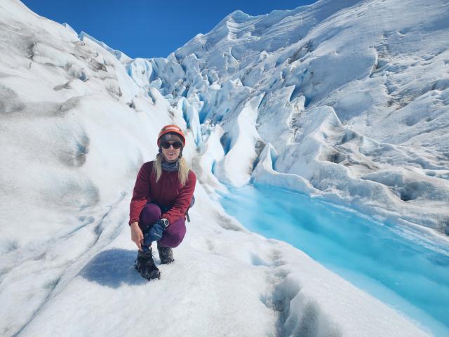 Visiting a glacier