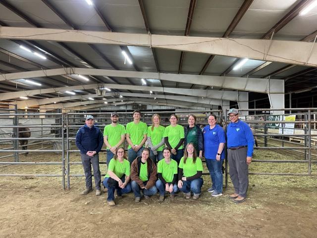 Volunteers and Eastern States leadership at the wild horse and burro adoption event in Missouri. (Left to right) Northeastern States Deputy District Manager Shannon McCrory; Acting Wild Horse and Burro Supervisor Marissa DiTunno; and Eastern States State Director Mitchell Leverette pose with volunteers from Williams Woods University Equine Program. Photo by Donna Charleston
