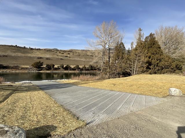 view of the completed boat launch