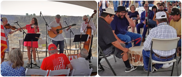 String band and drum circle
