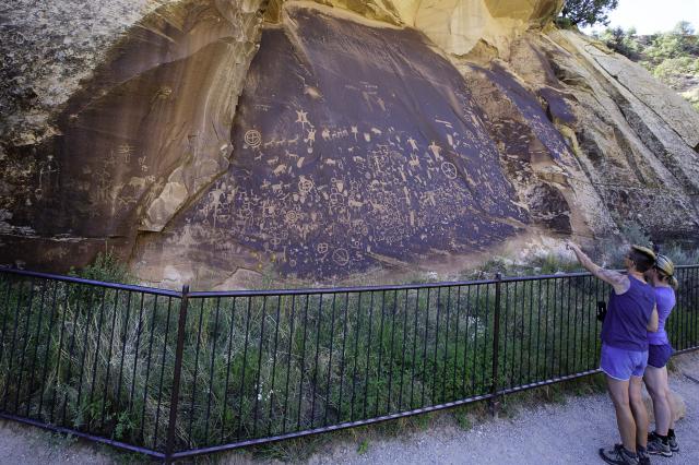 Petroglyphs on "Newspaper Rock" in Bears Ears National Monument