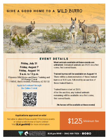 Flyer advertising july and august events in florence facility 
