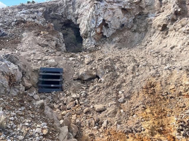 Abandoned mine adit after closure. (Photo courtesy of Mountain States Reclamation, LLC)
