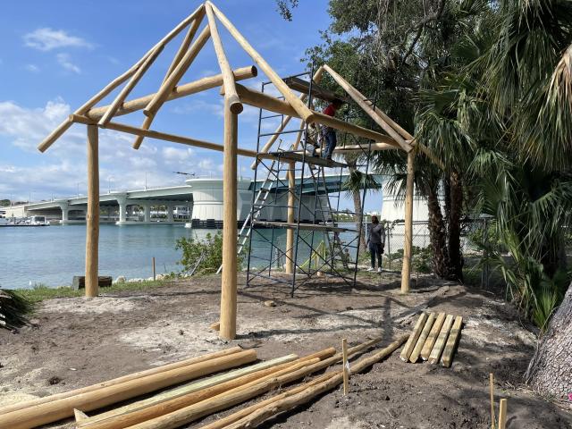 Construction began on the Chickee huts, adding a historic and cultural dimension to the site.