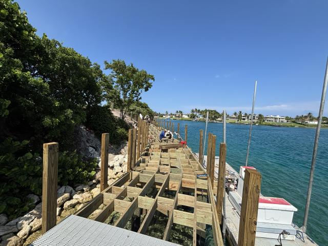 Boardwalk near completion on the north end 