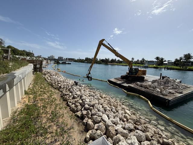 july13 breakwater const with mangrove