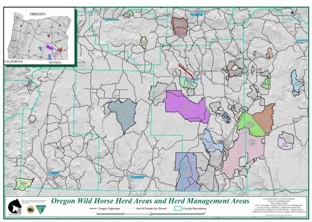 map of Oregon herd management areas