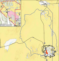 A map depicts the location of the Goldfield District-Wide Exploration Project