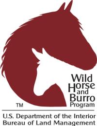 Profile of horse head and burro head with Wild Horse and Burro Program Title.