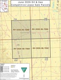Map showing location of proposed parcels for oil and gas lease sale.
