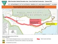 A map of a temporary road closure on Nome Creek Road
