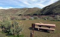 Macks Canyon riverside campsite, which boasts amazing canyon views