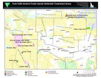 Twin Falls District Aerial Herbicide Treatment Areas map