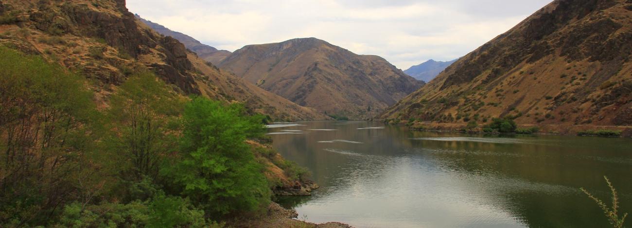 Looking upriver in Hells Canyon Wilderness