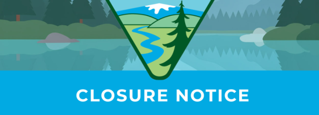 Graphic showing BLM logo and the words Closure Notice across a blue banner and the words Public Announcement across a green banner