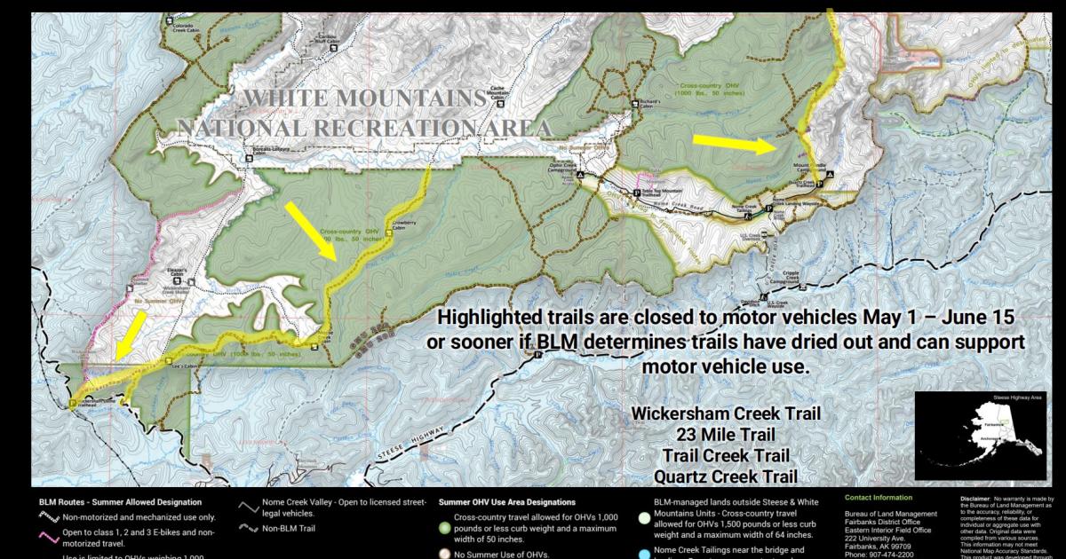 BLM announces temporary seasonal travel limitations for White Mountains ...