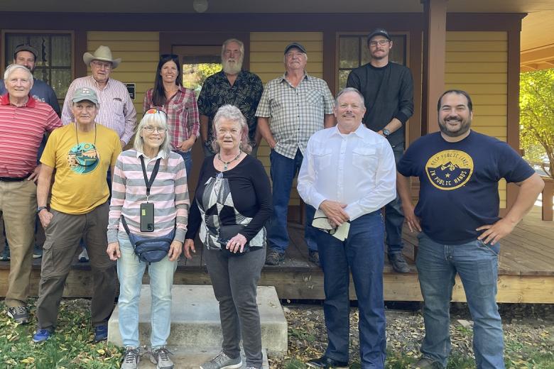 resource advisory council members posing in front of Depot House