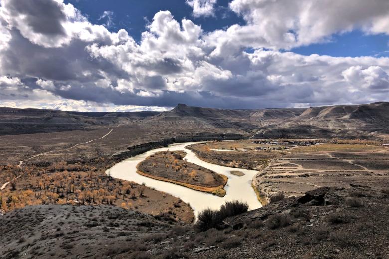 Overlook of the Green River from Wilkins Peak Bike Trails 