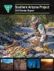 Cover of the Southern Arizona Project Report with photos of different landscapes and someone wearing a Bureau of Land Management Uniform
