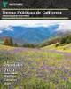 Cover of Tierras Publicas de California 2023 featuring purple wildflowers on a forest hill