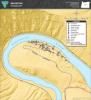 map of Beavertail Campground showing river and campsites