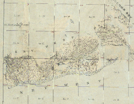 Historical map of Key West