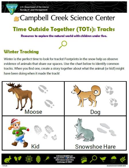 TOTs Tracks Activity sheet