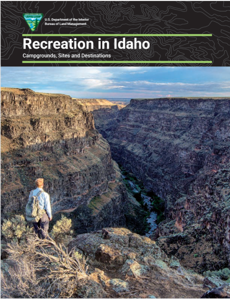 The cover of the new 2026 recreation guide for Idaho showing the Bruneau Wild and Scenic River.