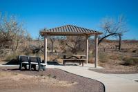 Restored picnic area at Socorro Nature Area in New Mexico.